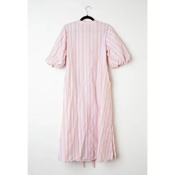YERSE Blanca Multicolored Stripe Cotton Dress - Size S - Picture 4 of 8